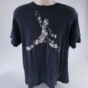 Nike Air Jordan Mens XL Flip This T Shirt Early 2000s Black Short Sleeve